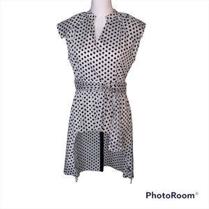 Walter Baker Blake High Low Top, Navy Blue Polka Dots, sz M